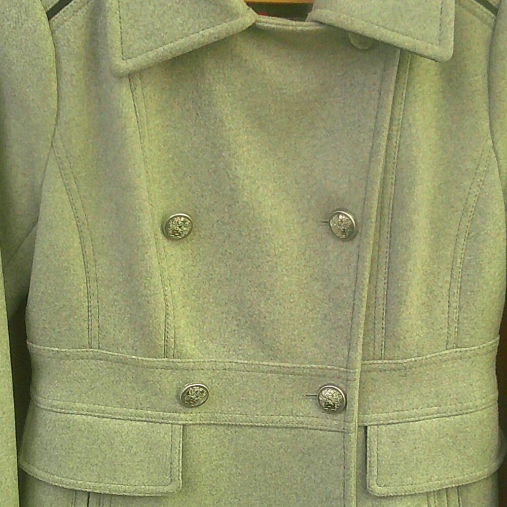 VINCE CAMUTO NWOT Grey Double-Breasted Peacoat XS - Picture 16 of 16
